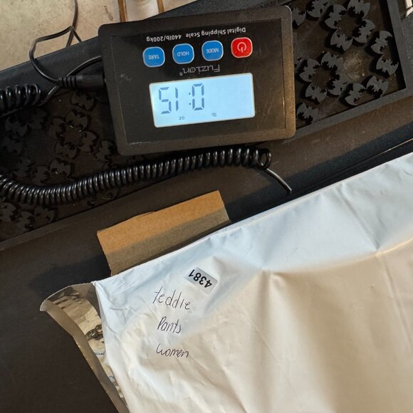 Vintage Pants Women Size 14 Light Sky Blue Straight Pull On Stretch Soft Twill - Picture 10 of 10